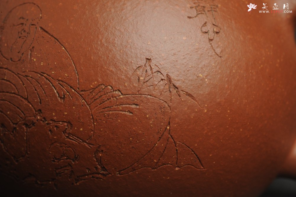 紫砂壶图片：油润降坡泥全手工小品西施壶 装饰静心图 心恬神宁 - 宜兴紫砂壶网