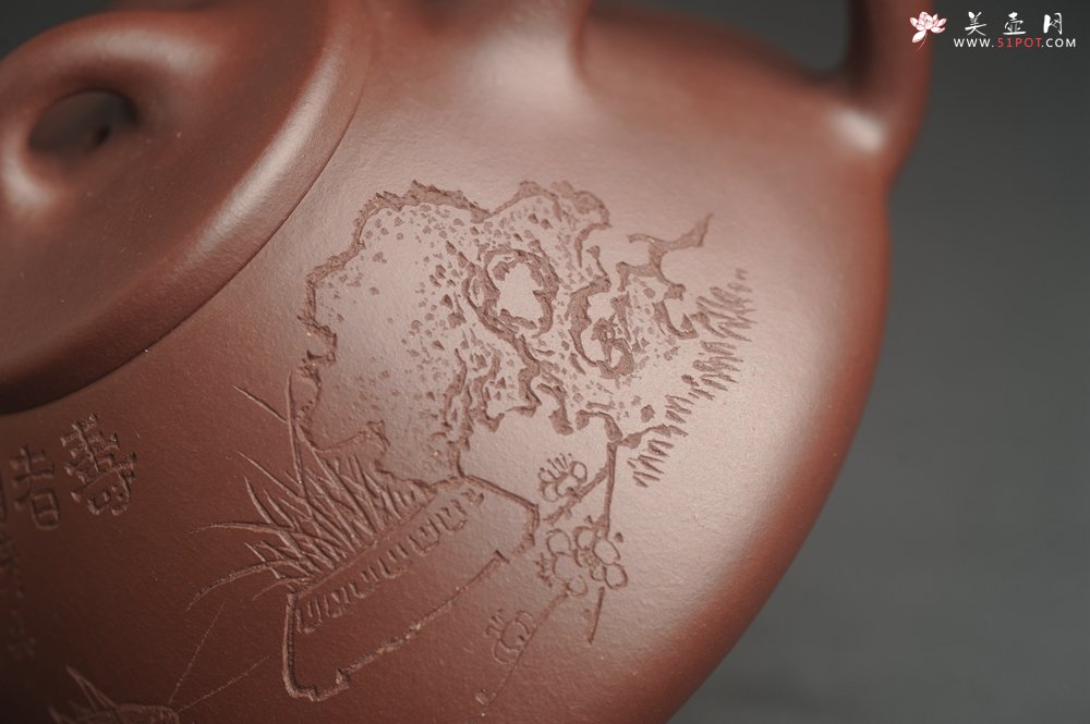 紫砂壶图片：油润底曹青 全手工特好子冶石瓢 工艺师装饰清供图 特文气 - 宜兴紫砂壶网