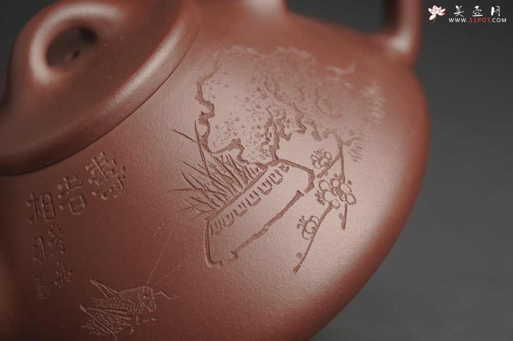 紫砂壶图片：油润底曹青 全手工特好子冶石瓢 工艺师装饰清供图 特文气 - 宜兴紫砂壶网