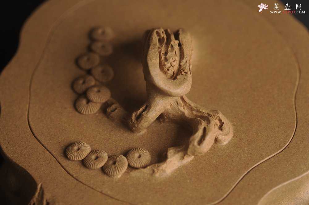 紫砂壶图片：潜力股唐老师 全手工精致老段松桩壶 肌理丰富生动 期待与您结缘 - 宜兴紫砂壶网