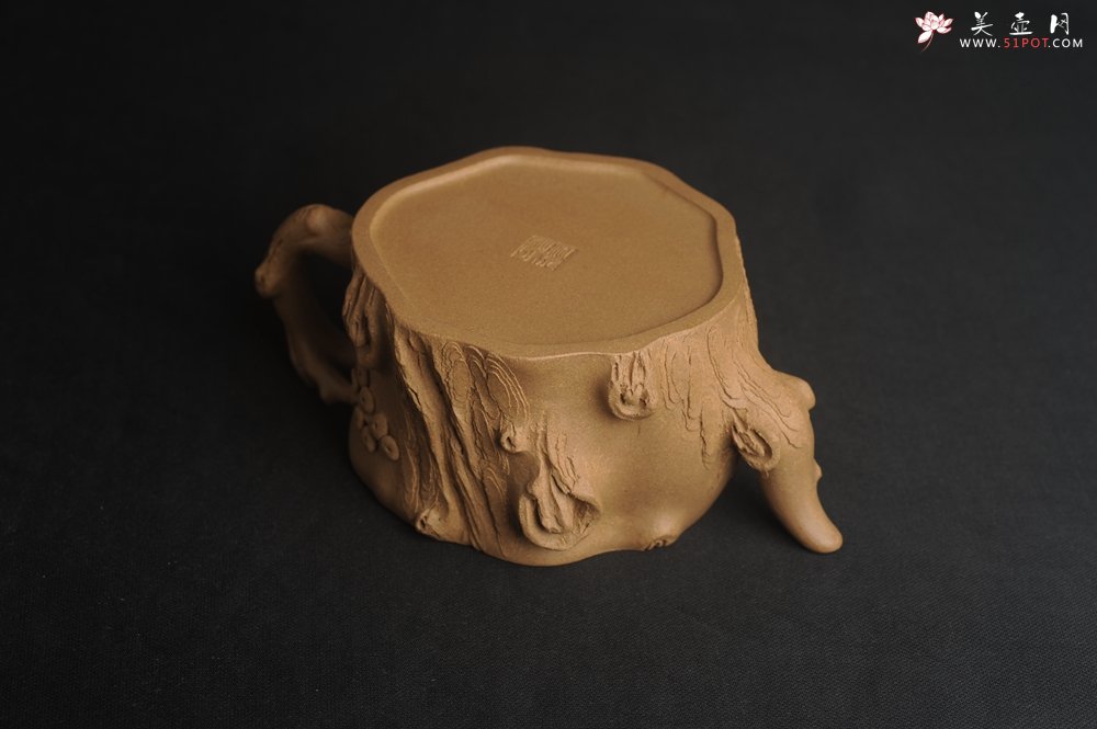紫砂壶图片：潜力股唐老师 全手工精致老段松桩壶 肌理丰富生动 期待与您结缘 - 宜兴紫砂壶网