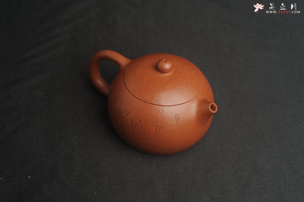紫砂壶图片：油润降坡泥全手工小品西施壶 装饰静心图 心恬神宁 - 宜兴紫砂壶网