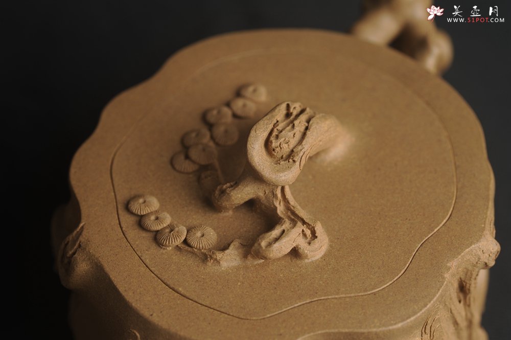 紫砂壶图片：潜力股唐老师 全手工精致老段松桩壶 肌理丰富生动 期待与您结缘 - 宜兴紫砂壶网