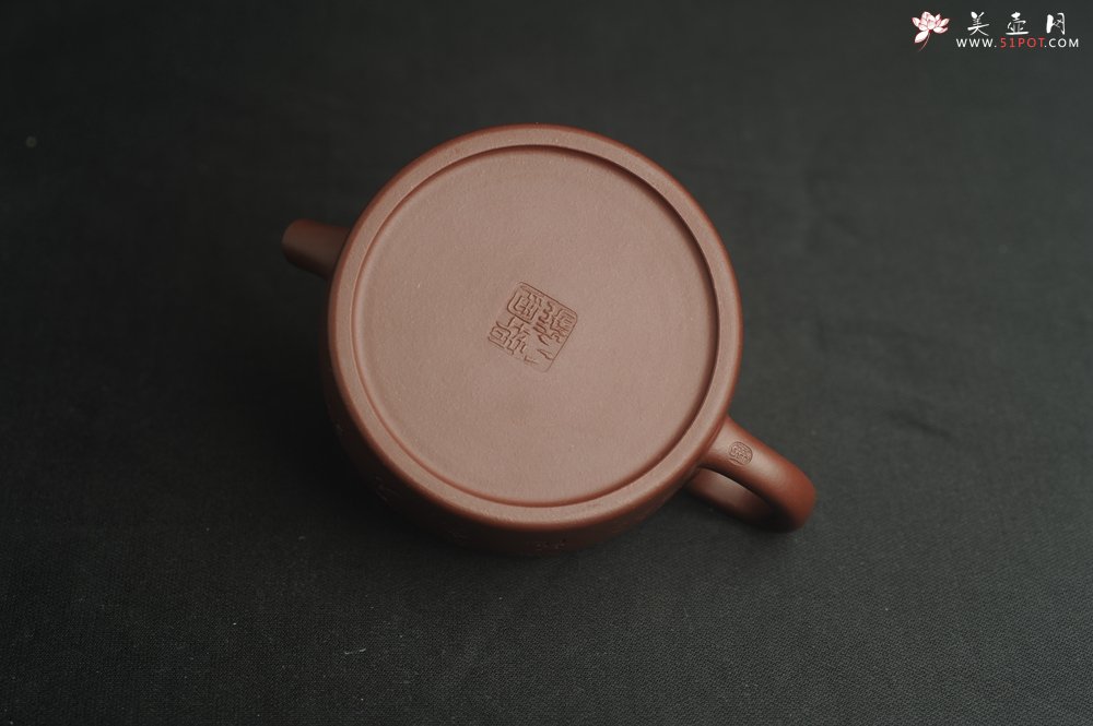 紫砂壶图片：油润黄龙山4号深井红皮龙 全手工德中壶 做工特好 喜上眉梢 - 宜兴紫砂壶网