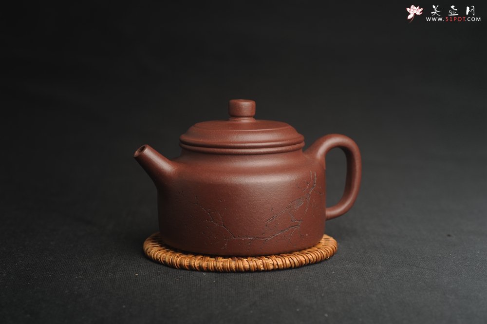 紫砂壶图片：,美壶特惠 优质紫泥精致枯枝鸟德中壶 矿物质丰富 茶人醉爱 - 宜兴紫砂壶网