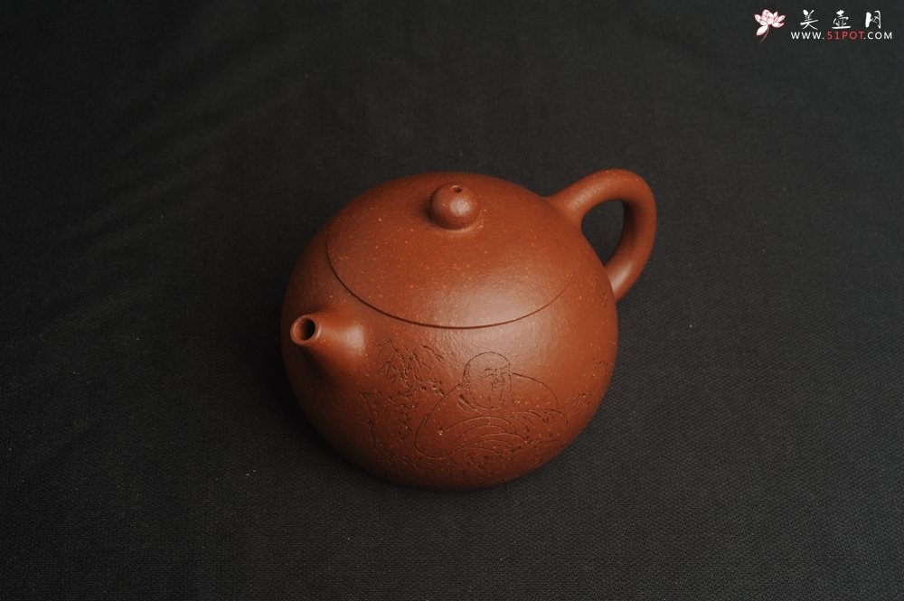 紫砂壶图片：油润降坡泥全手工小品西施壶 装饰静心图 心恬神宁 - 宜兴紫砂壶网