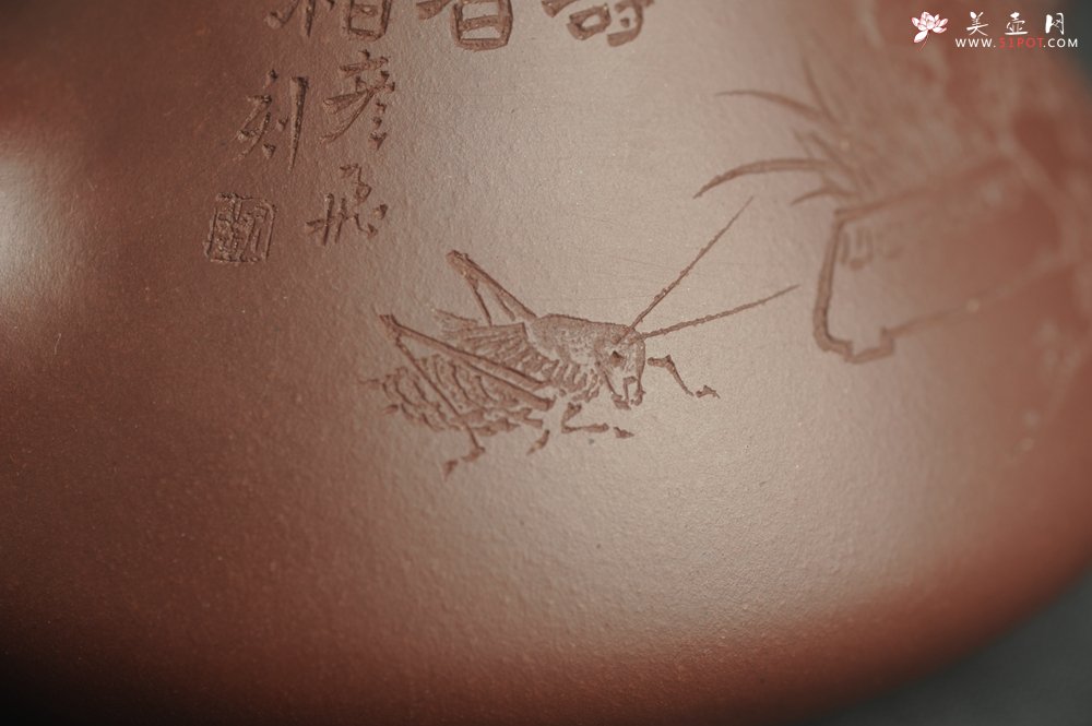 紫砂壶图片：油润底曹青 全手工特好子冶石瓢 工艺师装饰清供图 特文气 - 宜兴紫砂壶网