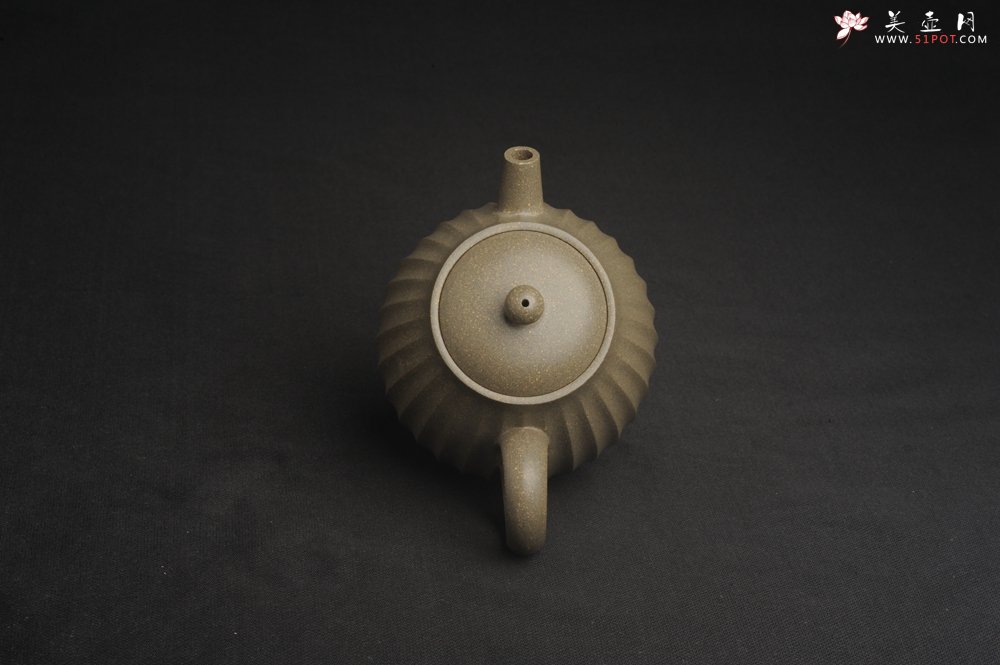 紫砂壶图片：美壶特惠 精致青段筋囊高巨轮壶 特文气 - 宜兴紫砂壶网