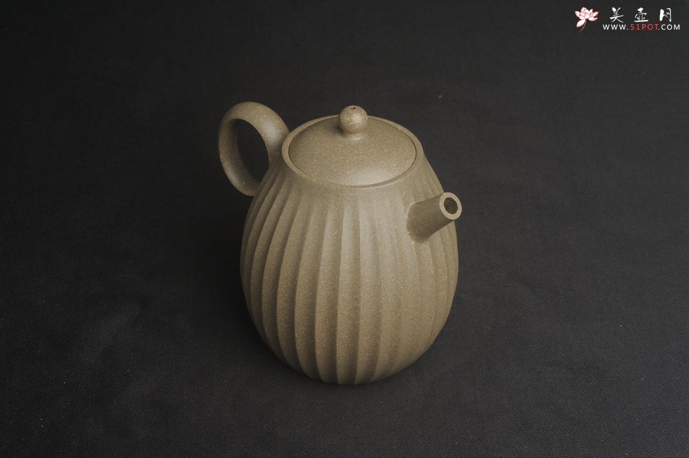 紫砂壶图片：美壶特惠 精致青段筋囊高巨轮壶 特文气 - 宜兴紫砂壶网