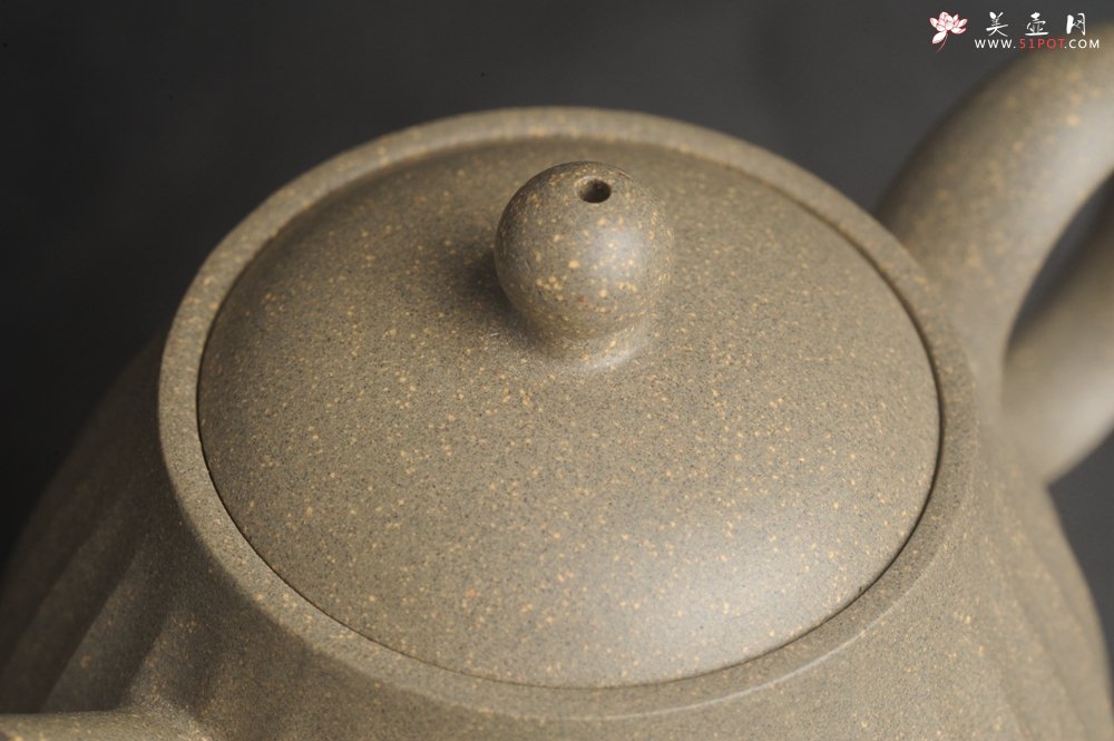 紫砂壶图片：美壶特惠 精致青段筋囊高巨轮壶 特文气 - 宜兴紫砂壶网