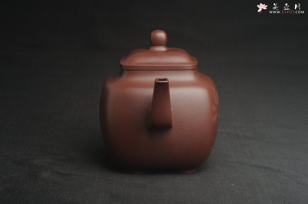 紫砂壶图片：实力派张海艳全手工油润底曹青重器鸣远四方 气势磅礴 用心之作 装饰人物特文气 - 宜兴紫砂壶网