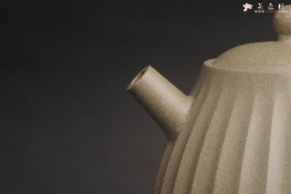 紫砂壶图片：美壶特惠 精致青段筋囊高巨轮壶 特文气 - 宜兴紫砂壶网