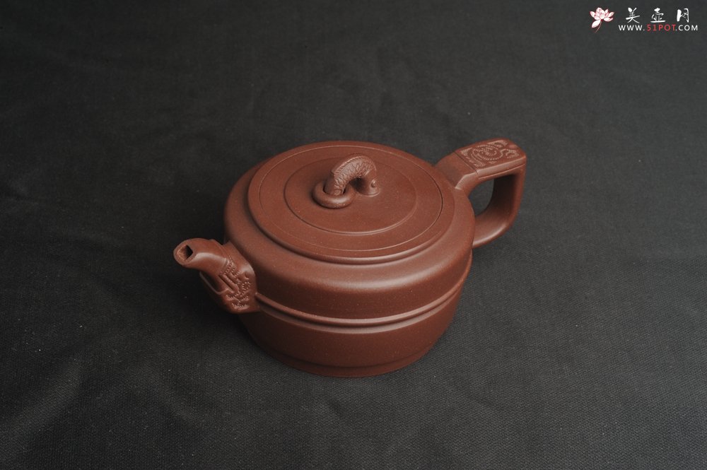 紫砂壶图片：美壶特惠 精致卡盖紫泥集玉壶 茶人醉爱 - 宜兴紫砂壶网