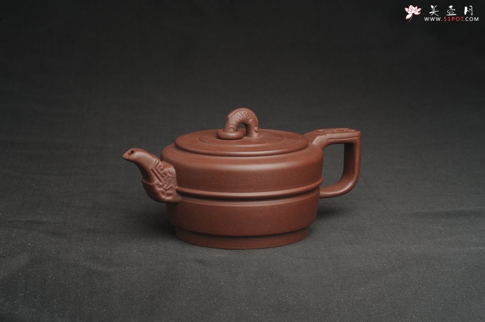 紫砂壶图片：美壶特惠 精致卡盖紫泥集玉壶 茶人醉爱 - 宜兴紫砂壶网