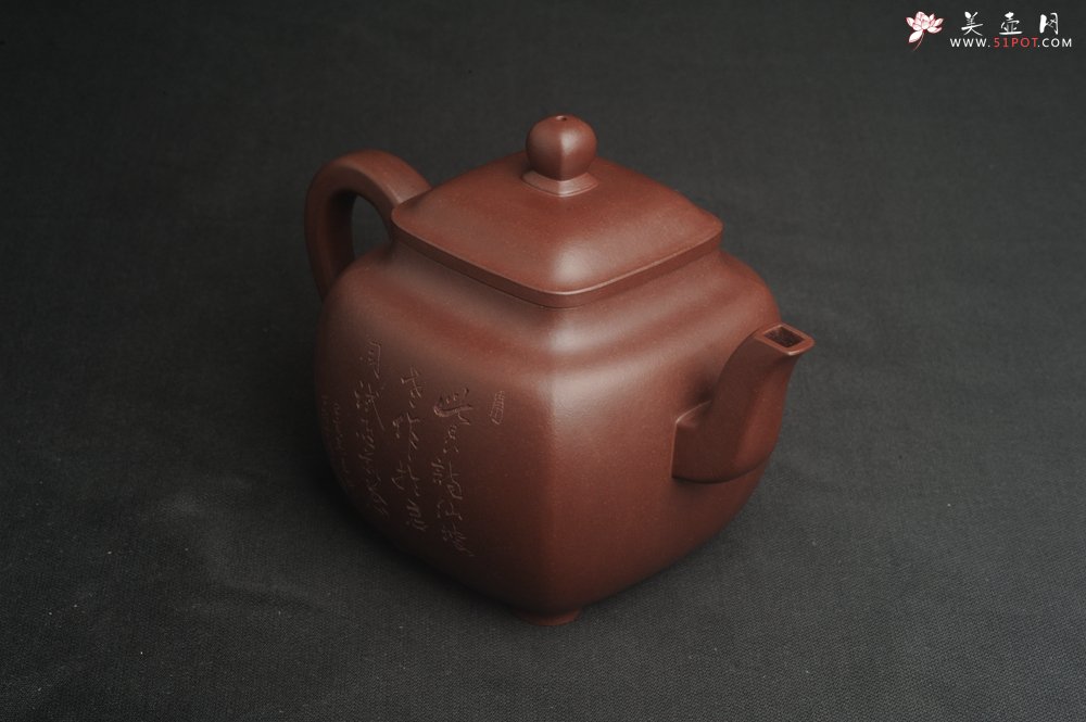 紫砂壶图片：实力派张海艳全手工油润底曹青重器鸣远四方 气势磅礴 用心之作 装饰人物特文气 - 宜兴紫砂壶网
