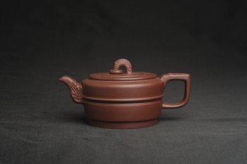 紫砂壶图片：美壶特惠 精致卡盖紫泥集玉壶 茶人醉爱 - 宜兴紫砂壶网