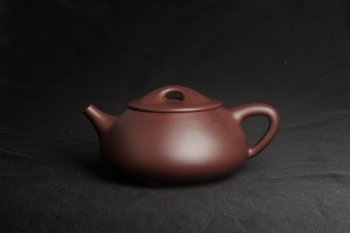 紫砂壶图片：特好精工紫泥大满瓢 难度特别大 足足做了一个星期 成型难实用型杠杠的忒别适用夏天牛饮 - 宜兴紫砂壶网