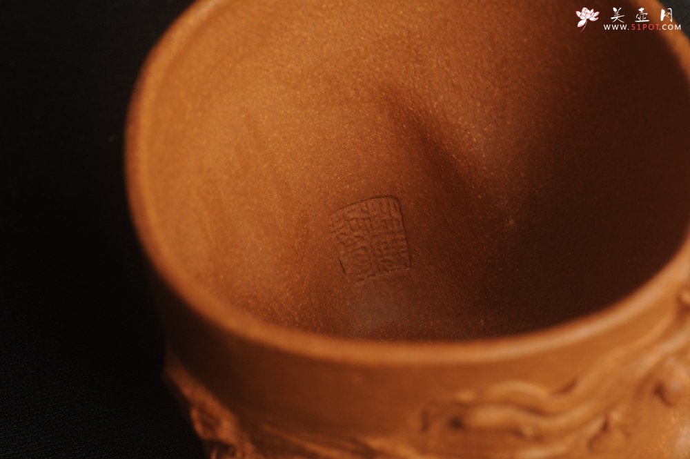 紫砂壶图片：潜力股赵老师 优质黄降坡泥 全手工金猴桃杯 主人杯 - 宜兴紫砂壶网