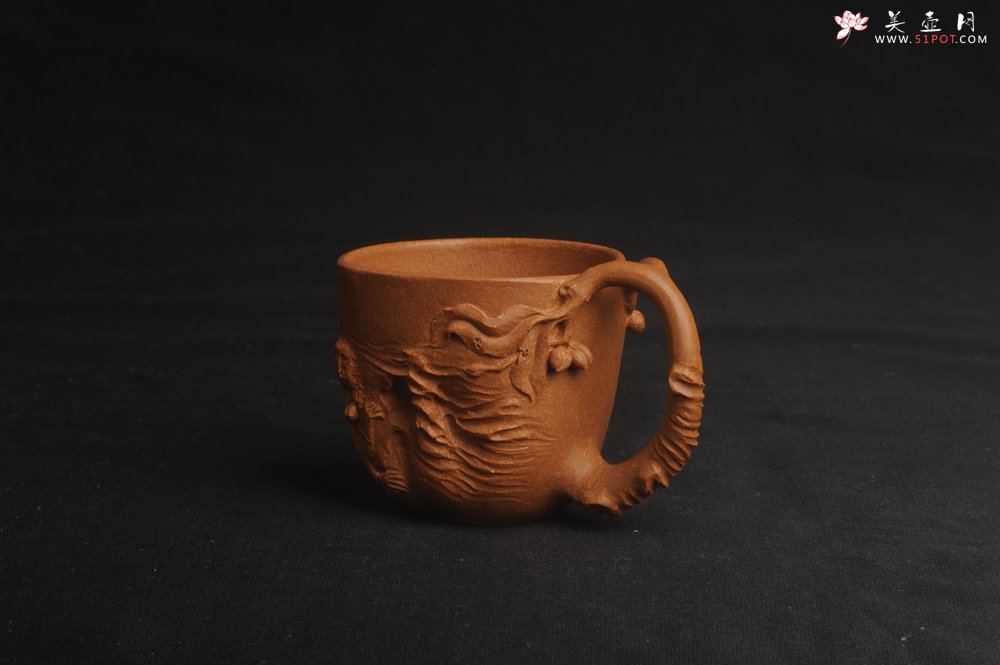 紫砂壶图片：潜力股赵老师 优质黄降坡泥 全手工金猴桃杯 主人杯 - 宜兴紫砂壶网