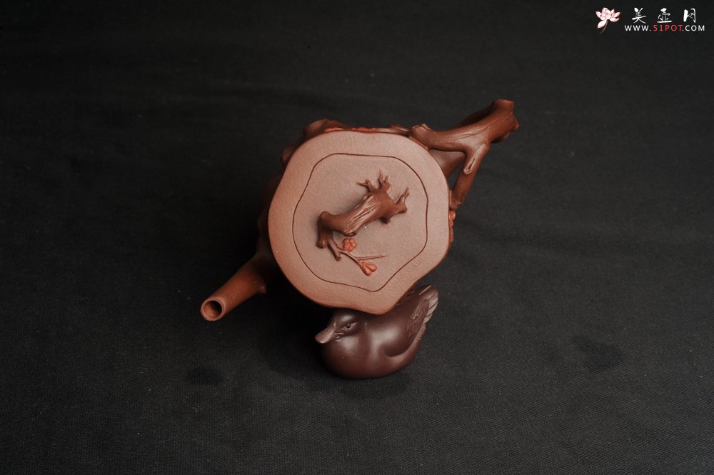 紫砂壶图片：潜力股赵老师 全手工秀雅梅桩 肌理自然生动 - 宜兴紫砂壶网