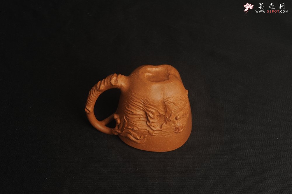 紫砂壶图片：潜力股赵老师 优质黄降坡泥 全手工金猴桃杯 主人杯 - 宜兴紫砂壶网