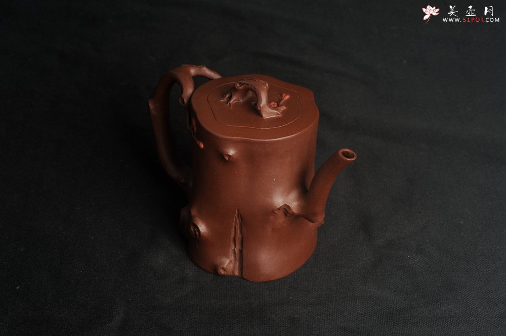 紫砂壶图片：潜力股赵老师 全手工秀雅梅桩 肌理自然生动 - 宜兴紫砂壶网