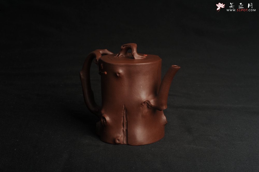 紫砂壶图片：潜力股赵老师 全手工秀雅梅桩 肌理自然生动 - 宜兴紫砂壶网