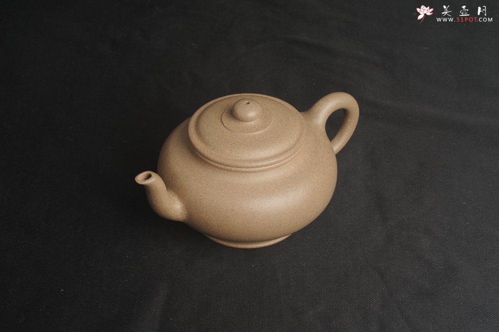 紫砂壶图片：特好高温本山老段泥 全手工高虚扁紫砂茶壶 - 宜兴紫砂壶网