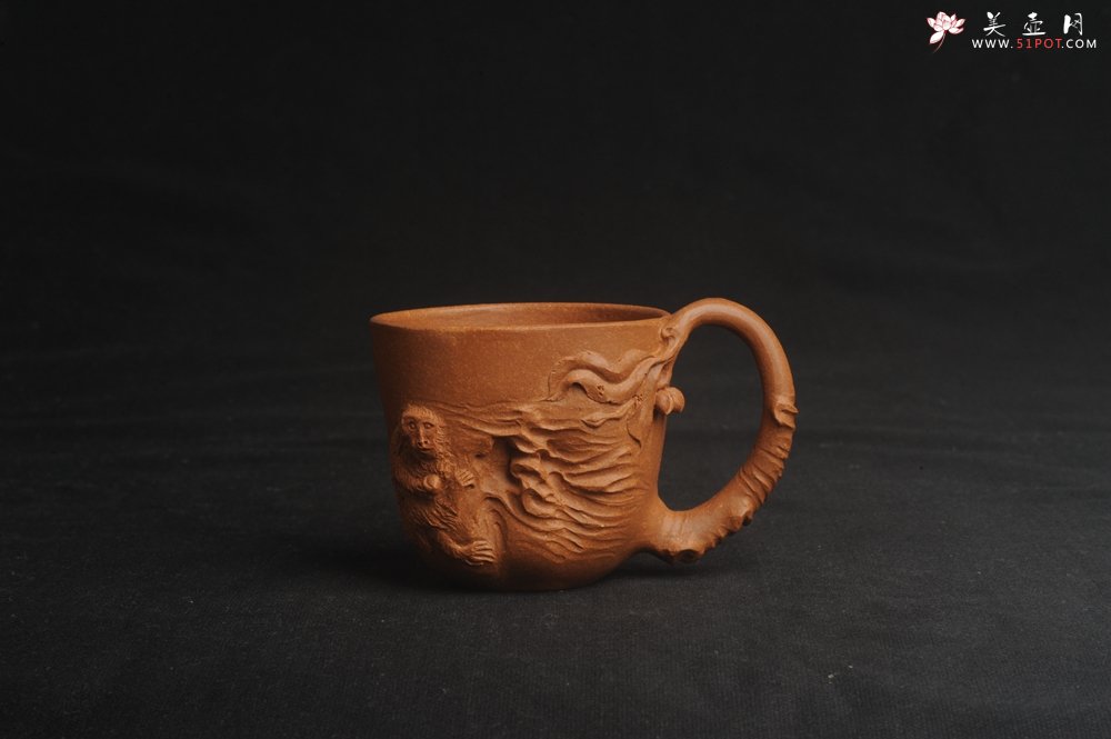 紫砂壶图片：潜力股赵老师 优质黄降坡泥 全手工金猴桃杯 主人杯 - 宜兴紫砂壶网