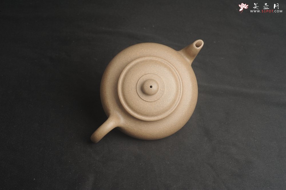 紫砂壶图片：特好高温本山老段泥 全手工高虚扁紫砂茶壶 - 宜兴紫砂壶网