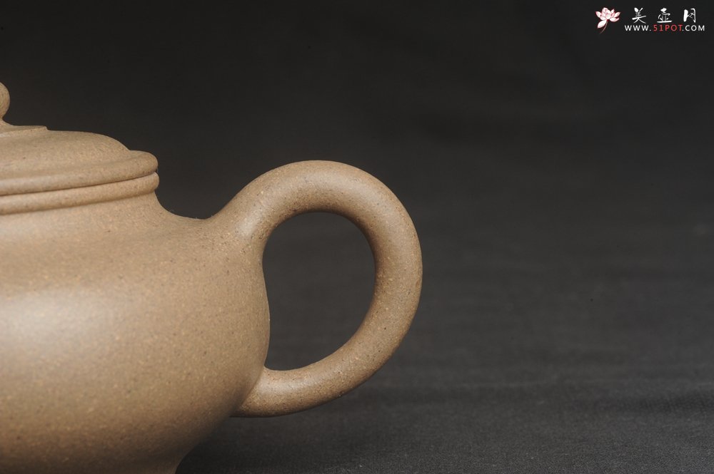 紫砂壶图片：特好高温本山老段泥 全手工高虚扁紫砂茶壶 - 宜兴紫砂壶网