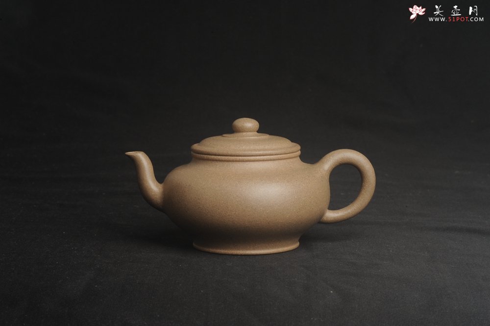 紫砂壶图片：特好高温本山老段泥 全手工高虚扁紫砂茶壶 - 宜兴紫砂壶网