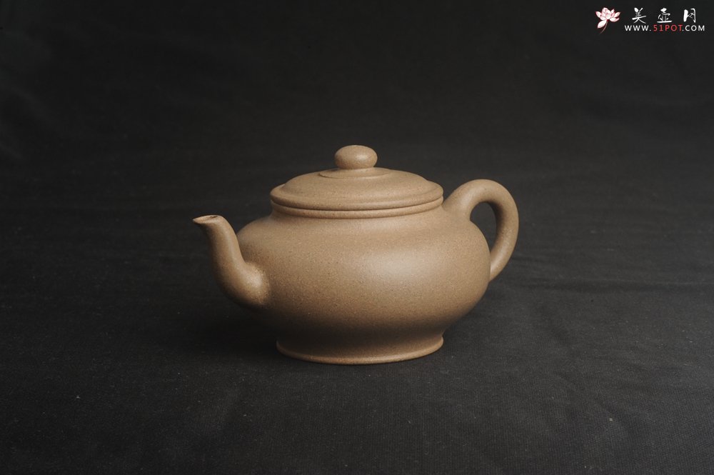 紫砂壶图片：特好高温本山老段泥 全手工高虚扁紫砂茶壶 - 宜兴紫砂壶网
