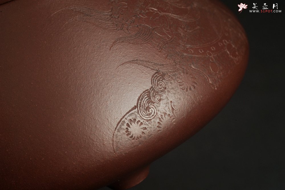 紫砂壶图片：特油润底曹青 全手工子冶石瓢 助工装饰瑞兽 - 宜兴紫砂壶网