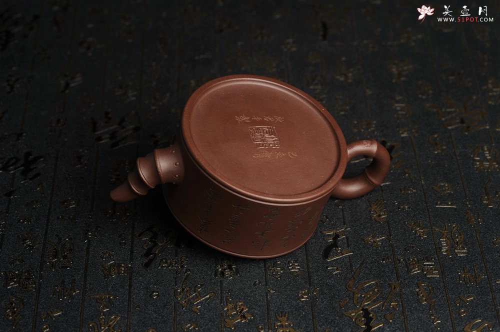 紫砂壶图片：美壶特惠 精致松竹梅岁寒三友竹段壶 茶人醉爱 - 宜兴紫砂壶网