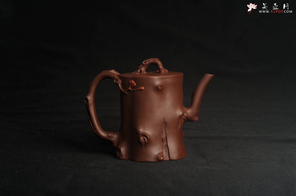 紫砂壶图片：潜力股赵老师 全手工秀雅梅桩 肌理自然生动 - 宜兴紫砂壶网