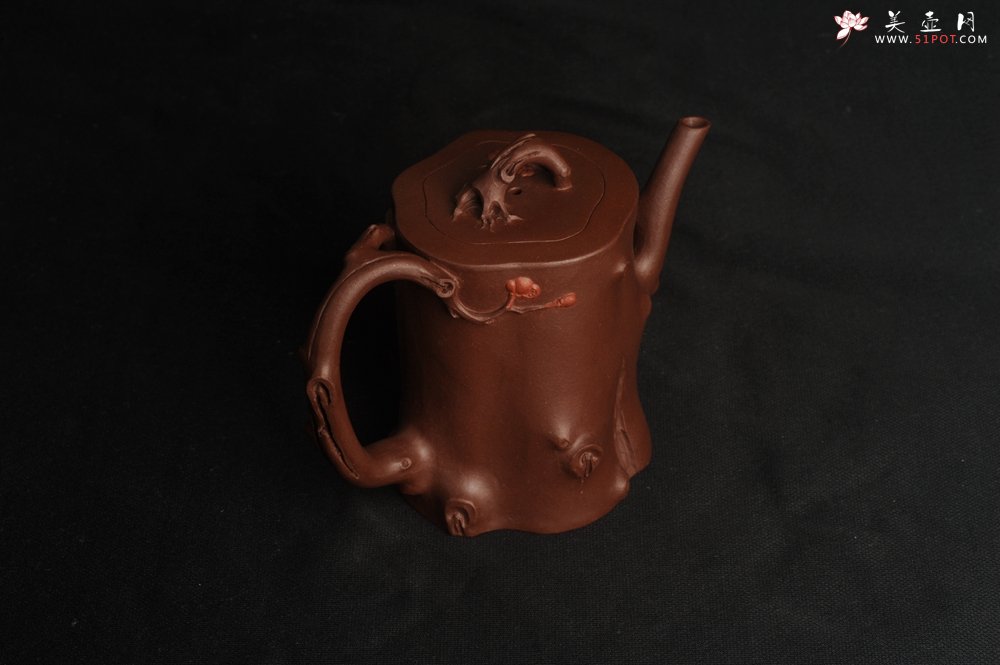紫砂壶图片：潜力股赵老师 全手工秀雅梅桩 肌理自然生动 - 宜兴紫砂壶网