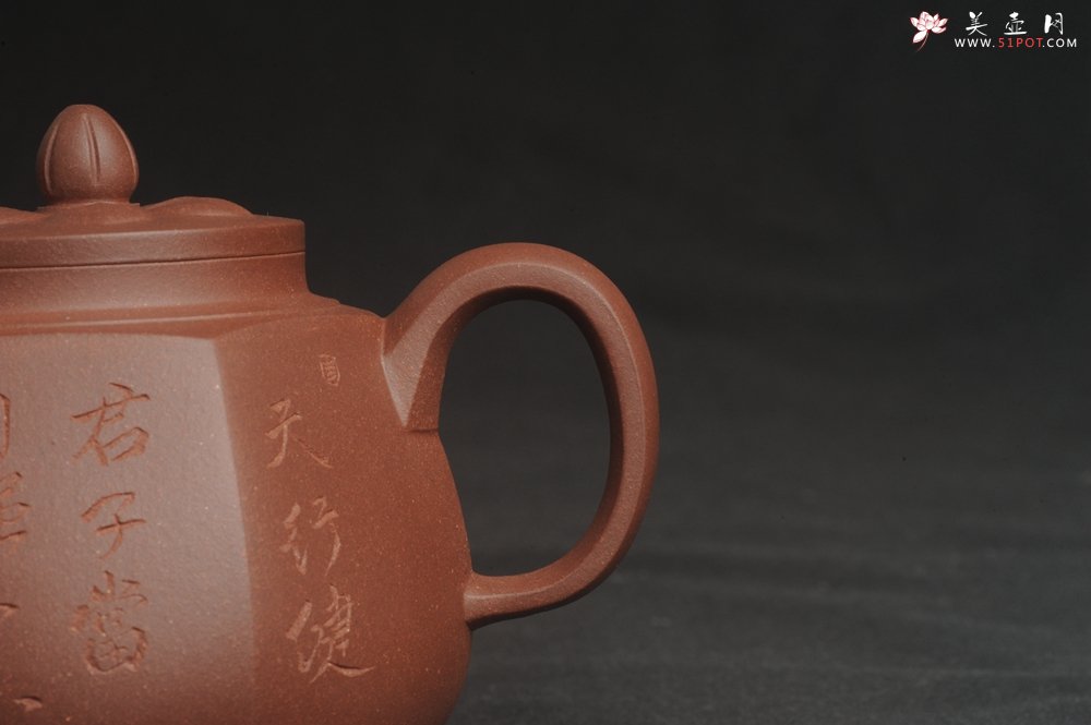 紫砂壶图片：美壶特惠 优质紫泥精工六方华樽壶 - 宜兴紫砂壶网