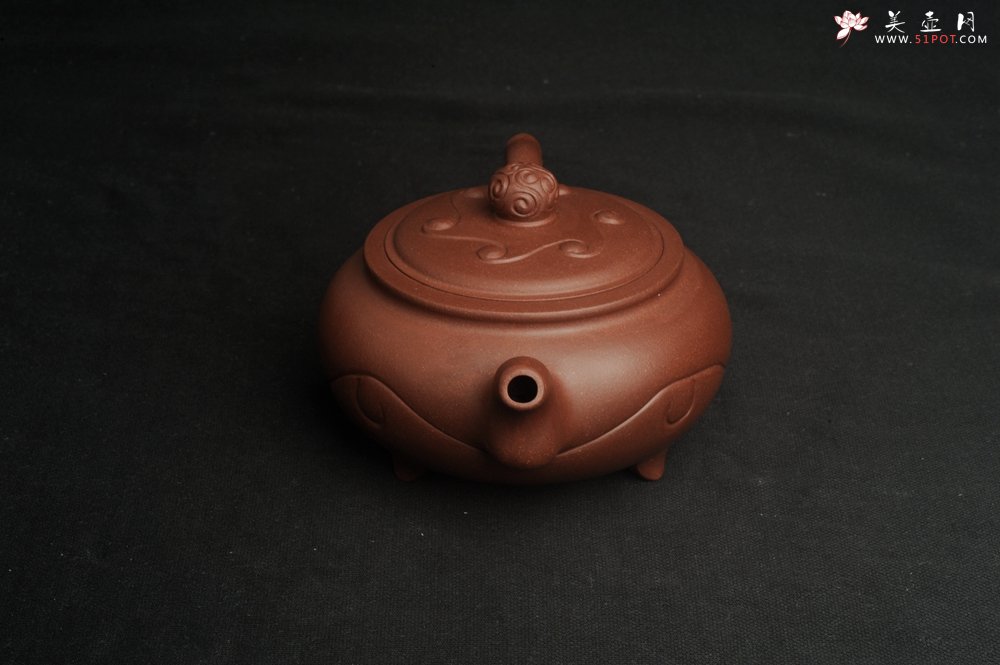 紫砂壶图片：美壶特惠 优质紫泥精工三角如意壶 嵌盖难度大 - 宜兴紫砂壶网