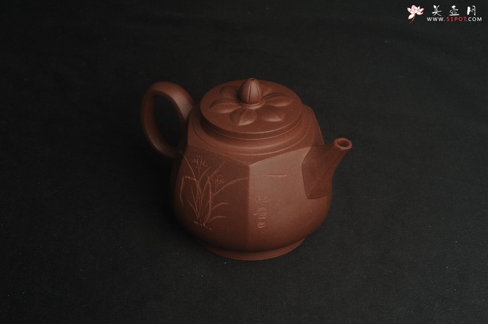 紫砂壶图片：美壶特惠 优质紫泥精工六方华樽壶 - 宜兴紫砂壶网