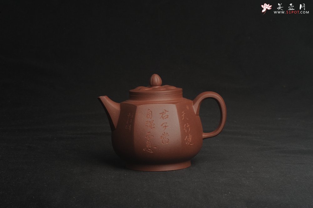 紫砂壶图片：美壶特惠 优质紫泥精工六方华樽壶 - 宜兴紫砂壶网