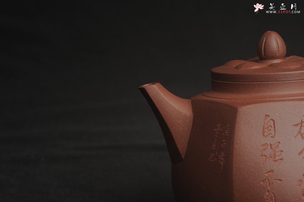 紫砂壶图片：美壶特惠 优质紫泥精工六方华樽壶 - 宜兴紫砂壶网