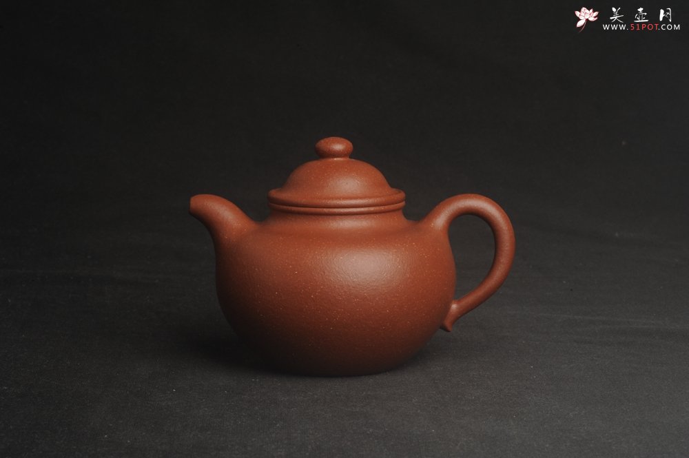 紫砂壶图片：美壶特惠 精致红降坡泥莲子壶 - 宜兴紫砂壶网