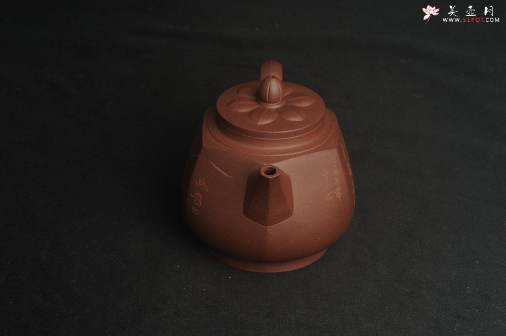 紫砂壶图片：美壶特惠 优质紫泥精工六方华樽壶 - 宜兴紫砂壶网