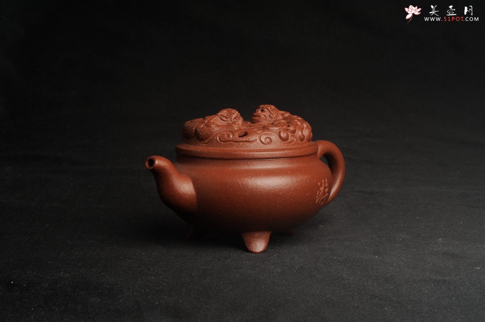 紫砂壶图片：美壶特惠 精致降坡泥游龙壶 茶人醉爱 - 宜兴紫砂壶网