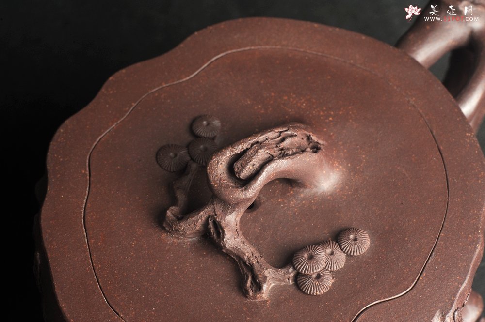 紫砂壶图片：潜力股唐老师 全手工精致紫泥桩壶 肌理丰富生动 期待与您结缘 - 宜兴紫砂壶网