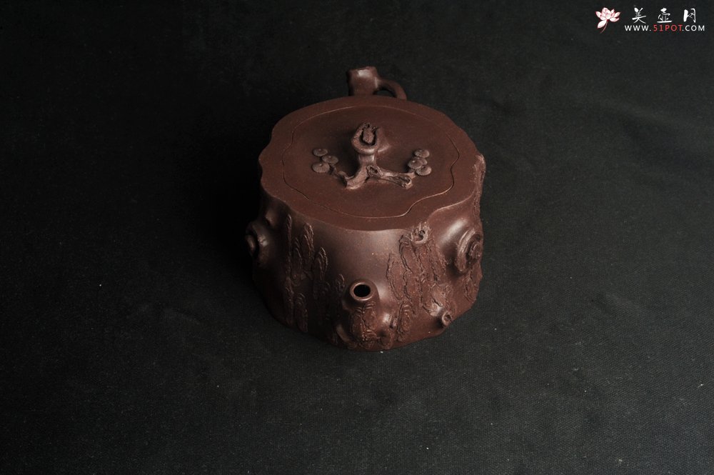 紫砂壶图片：潜力股唐老师 全手工精致紫泥桩壶 肌理丰富生动 期待与您结缘 - 宜兴紫砂壶网