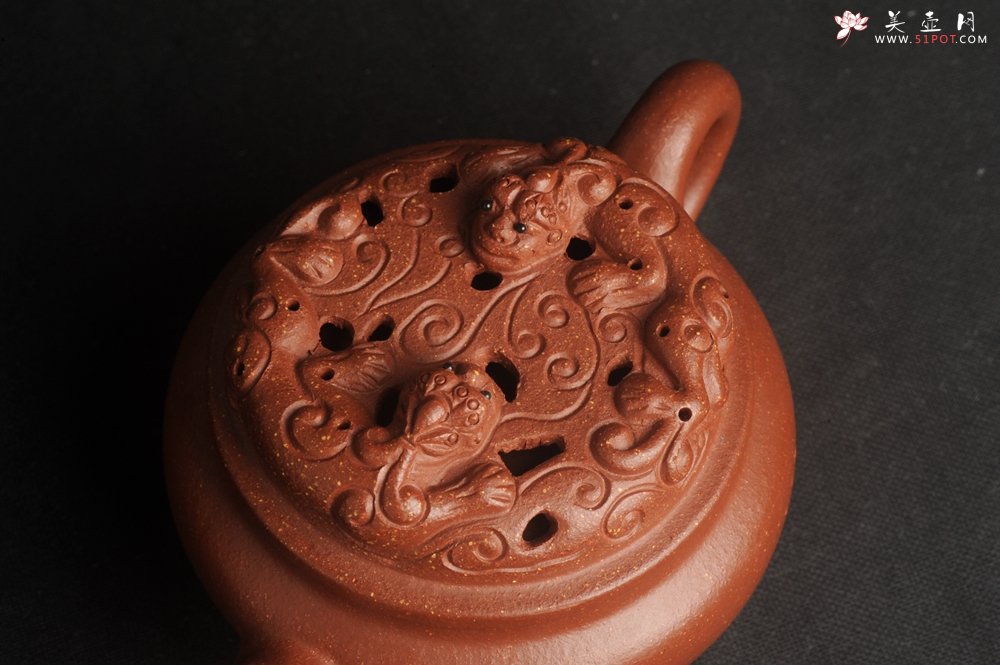 紫砂壶图片：美壶特惠 精致降坡泥游龙壶 茶人醉爱 - 宜兴紫砂壶网