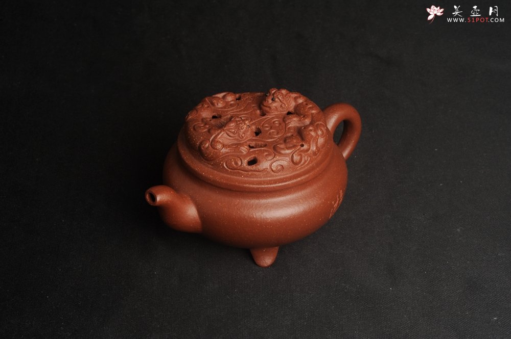 紫砂壶图片：美壶特惠 精致降坡泥游龙壶 茶人醉爱 - 宜兴紫砂壶网