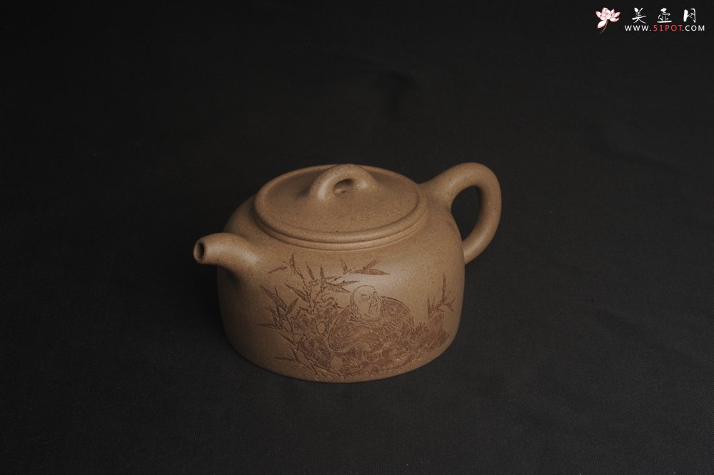 紫砂壶图片：特好高温本山老段泥 全手工过桥井栏壶 浩然养素 - 宜兴紫砂壶网